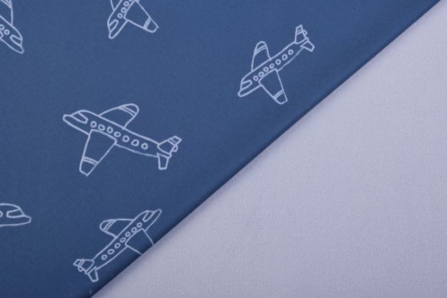 Softshell v modré barvě s potiskem letadel KC8124-107