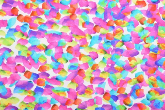 Bavlněný úplet s digitálním potiskem barevných konfet 63401