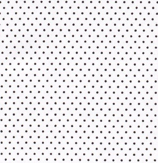 Viskózová látka v bílé barvě s puntíky 15148/050