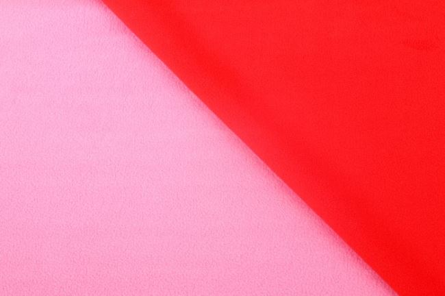 Oboustranný červeno-růžový fleece 0375/440