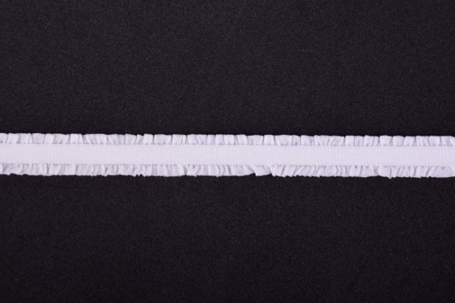 Lemovací pruženka s kanýrkem v bílé barvě o šířce 1,2 cm 43519