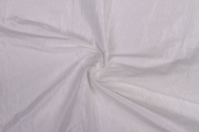 Krešovaný taft v bílé barvě 05516/050