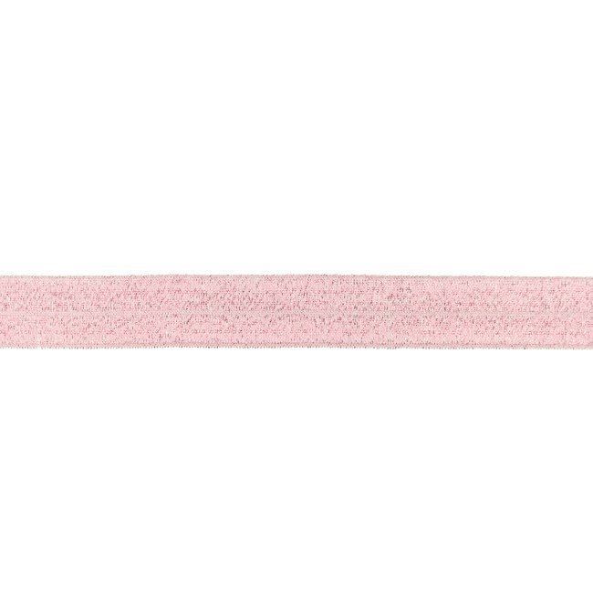 Lemovací pruženka v růžové barvě s leskem široká 2cm 32263