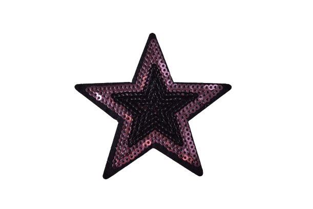 Nažehlovací nášivka ve tvaru hvězdy s flitry TH331