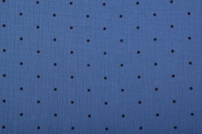 Mušelín v modré barvě s puntíky 03643/006