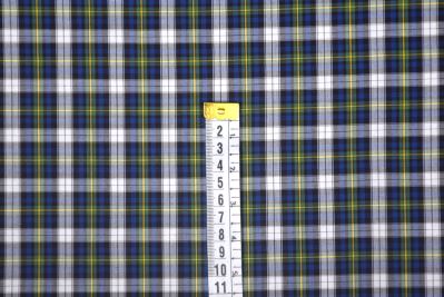 Bavlněná látka s tkaným vzorem modré kostky TI680 (2)