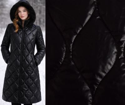 Prošev s leskem v černé barvě s ozdobným prošitím PL-D2/C12