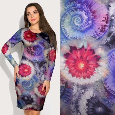 Punto di Roma v šedé barvě s abstraktním potiskem mandal 22179/063