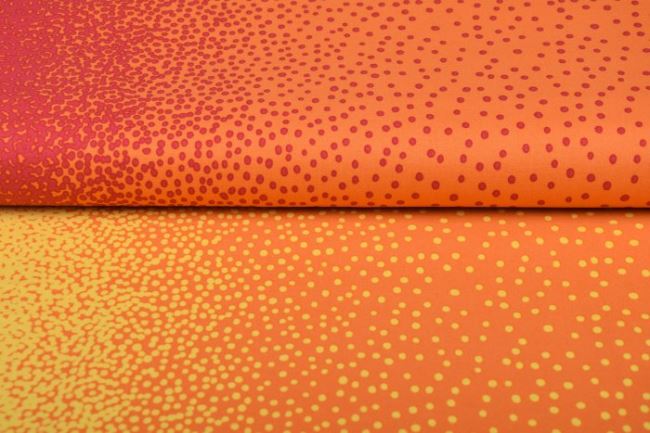 Americká bavlna na patchwork z kolekce Retro spring v oranžové barvě PWJS089