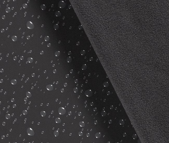 Softshell v tmavě šedé barvě s fóliovým potiskem kapek 20449/068