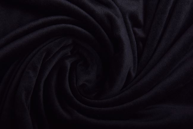 Luxusní jemný oděvní samet v černé barvě 4773/C15