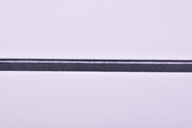 Lemovací pruženka v lesklé šedé barvě o šířce 1 cm 43603