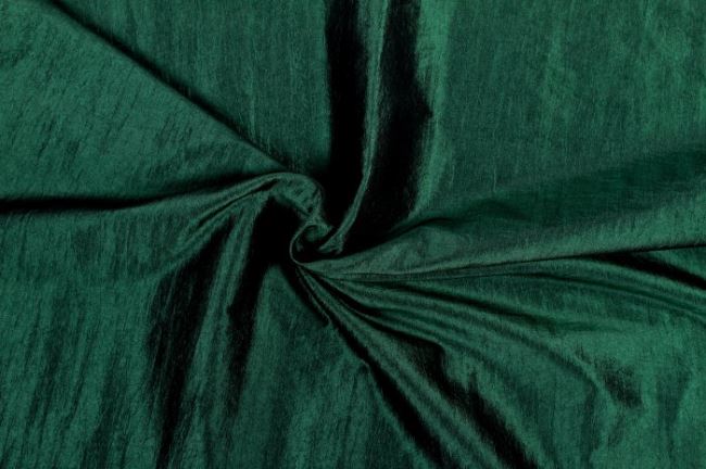 Krešovaný taft tmavě zelený 05516/728