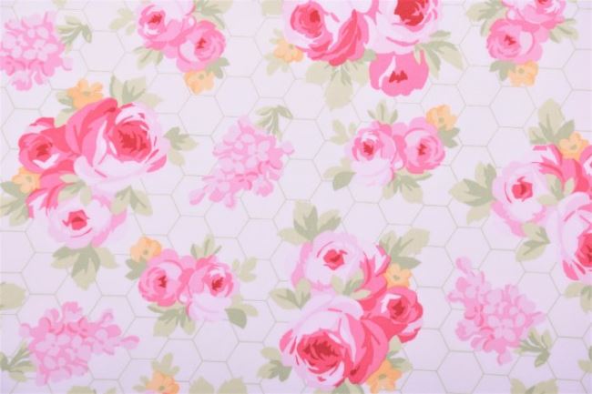 Americká bavlna na patchwork z kolekce Rose s drobnými květy 199PY/01