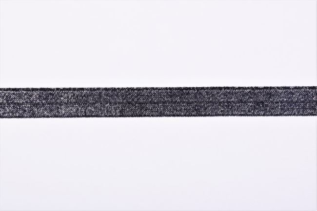 Lesklá černá gumička o šíři 1,5 cm 41083