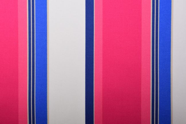 Strečová bavlna se vzorem barevných pruhů TF007