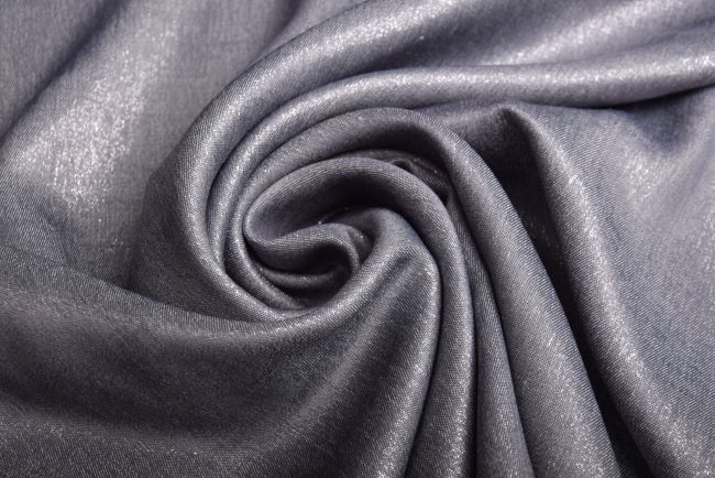 Košilová džínovina v šedé barvě s lurexovou stříbrnou nití 2024/970