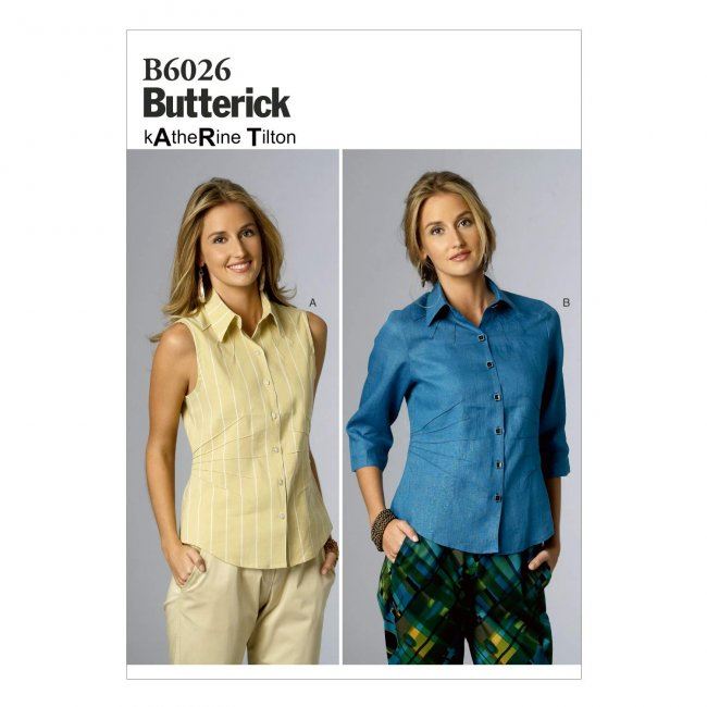 Střih Butterick na dámskou košili ve velikosti 38-46 B6026-B5