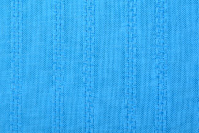 Bavlněná látka v modré barvě s ozdobným vzorem pruhů PAR164