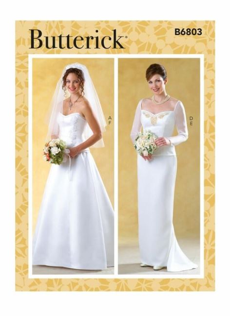 Střih Butterick na dámské svatební šaty ve vel. 32-40 B6803-A5