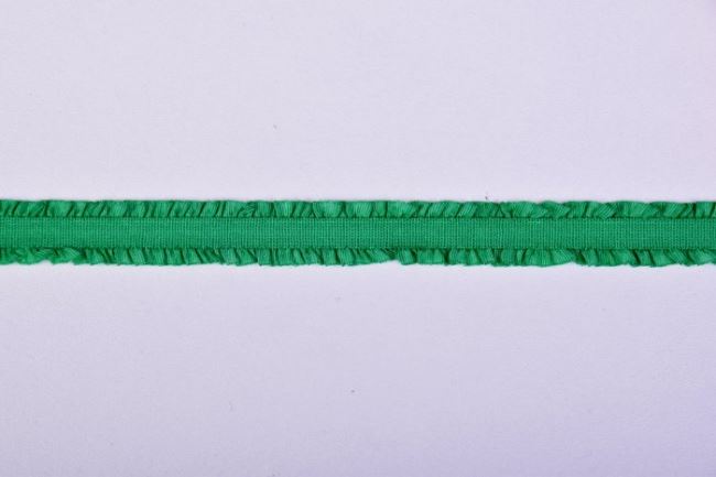 Lemovací pruženka s kanýrkem v zelené barvě o šířce 1,2 cm 43515