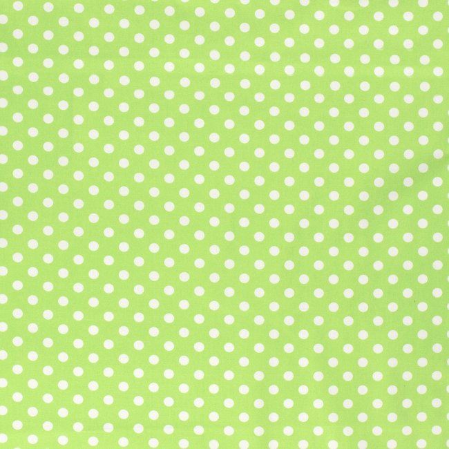 Džínovina ve světle zelené barvě s puntíky 13233/021