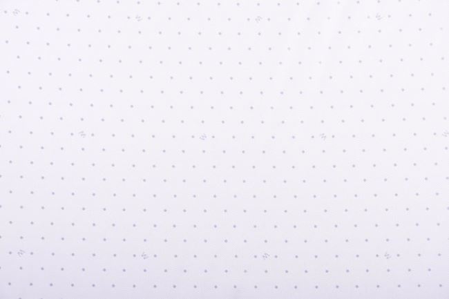 Podšívka polyesterová v bílé barvě s tkaným vzorem puntíků PD0112