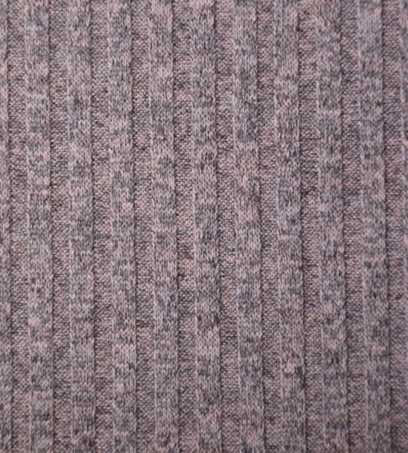 Letní pletenina v šedo růžovém melíru s pruhy PAR31