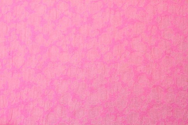 Bavlněná látka v růžové barvě se vzorem květin AB663