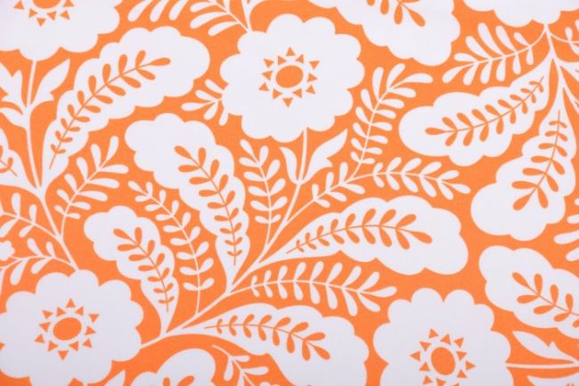 Americká bavlna na patchwork z kolekce Retro spring s motivem květin PWHB059