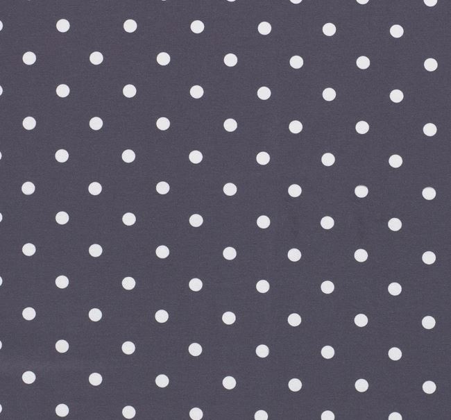 Bavlněný úplet v šedé barvě s potiskem puntíků 11810/068