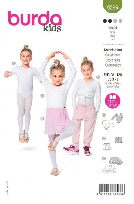 Střih na dětské baletní oblečení vel. 98-128 9266