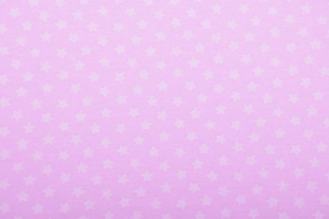 Bavlněný úplet v růžové barvě s potiskem hvězdiček 131.951/3014