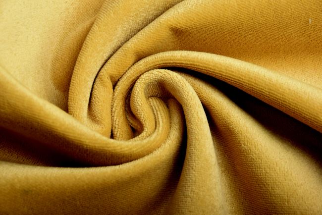 Dekorační samet v okrové barvě CK7001