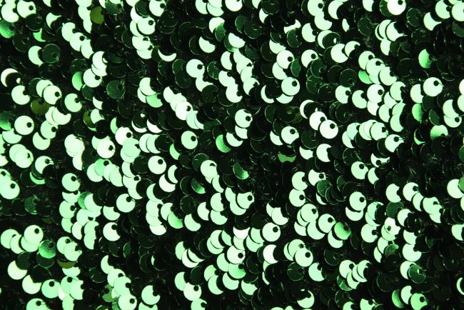 Flitry na sametu v tmavě zelené barvě 14000/028