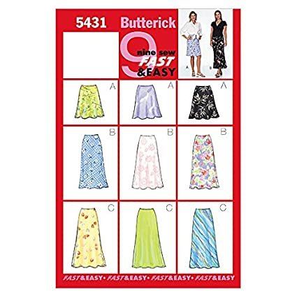 Střih Butterick na dámskou sukni ve velikosti 48-52 5431/18