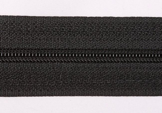 Černý nekonečný zip I-T50-E-332