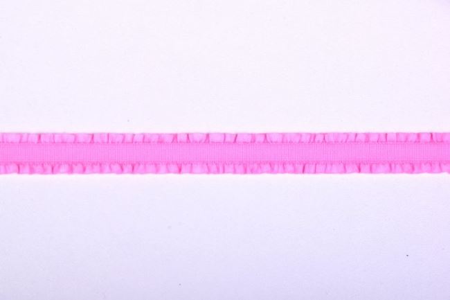 Lemovací pruženka s kanýrkem v růžové barvě o šířce 1,2 cm 43510