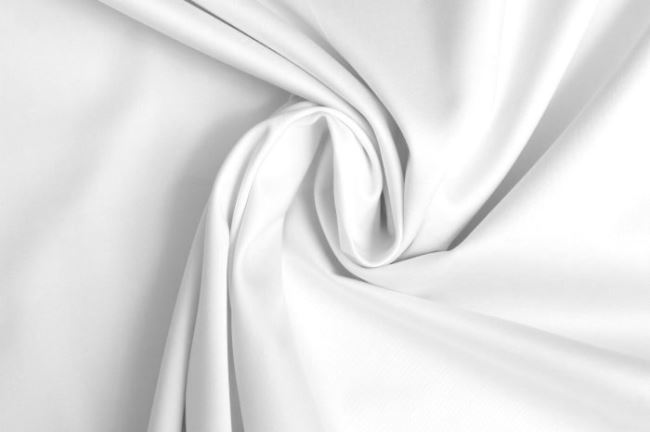 Bavlněný strečový satén v bílé barvě MI60871/01K