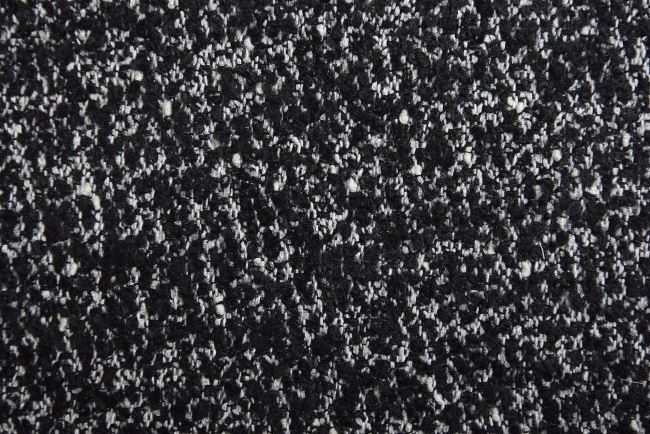 Vlněná kabátová látka v černo bílé barvě NS242