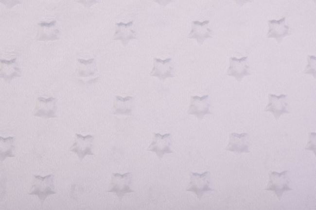 Minky fleece ve smetanové barvě s hvězdičkami 61938