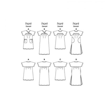 Střih Butterick na volné šaty ve vel. 18W-24W B6755-RR (1)