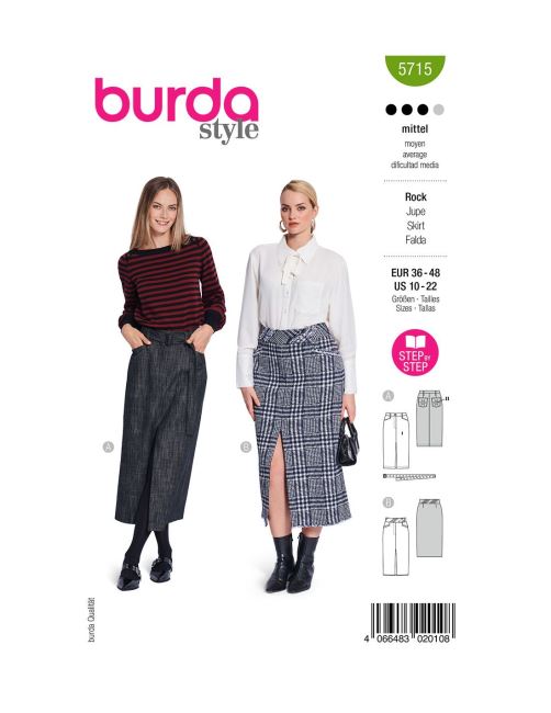 Střih na úzkou sukni ve vel. 34-44 5715