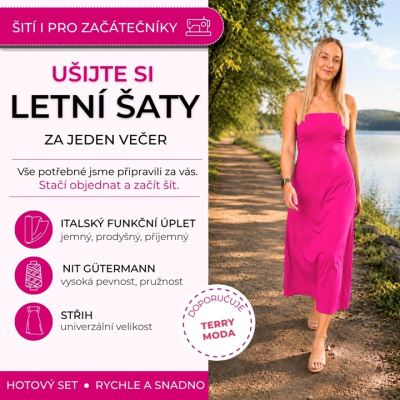 Šití za jeden večer - šaty bez ramínek