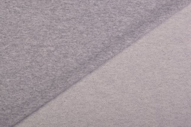 Teplákovina French Terry v šedé barvě s melírem 03430/061