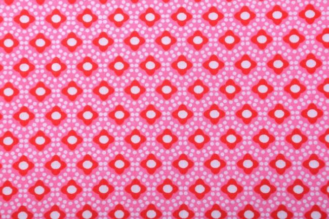 Bavlna se vzorem v růžové barvě 06496/017