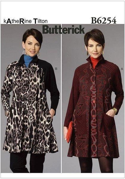 Střih Butterick na dámský kabátek ve velikosti Xsm-Med B6254-Y