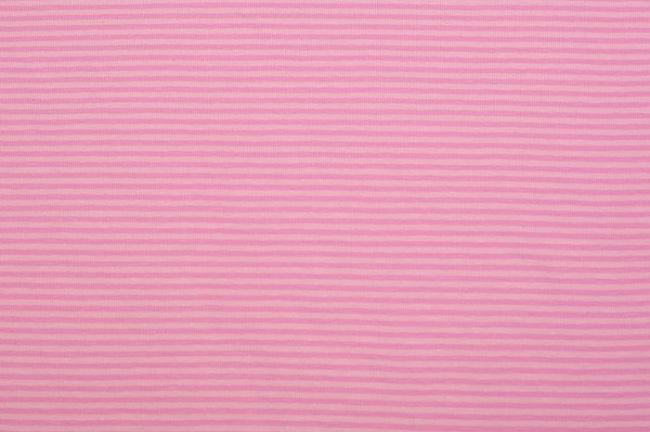 Bavlněný úplet s proužkou v růžových odstínech 08007/012