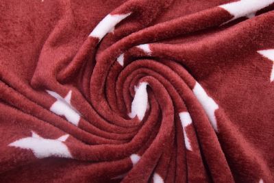 Wellness fleece ve vínové barvě se vzorem hvězdiček S2458R-3691 (4)