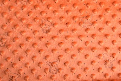 Minky fleece v cihlové  barvě s potiskem koaly 15876/445 (1)